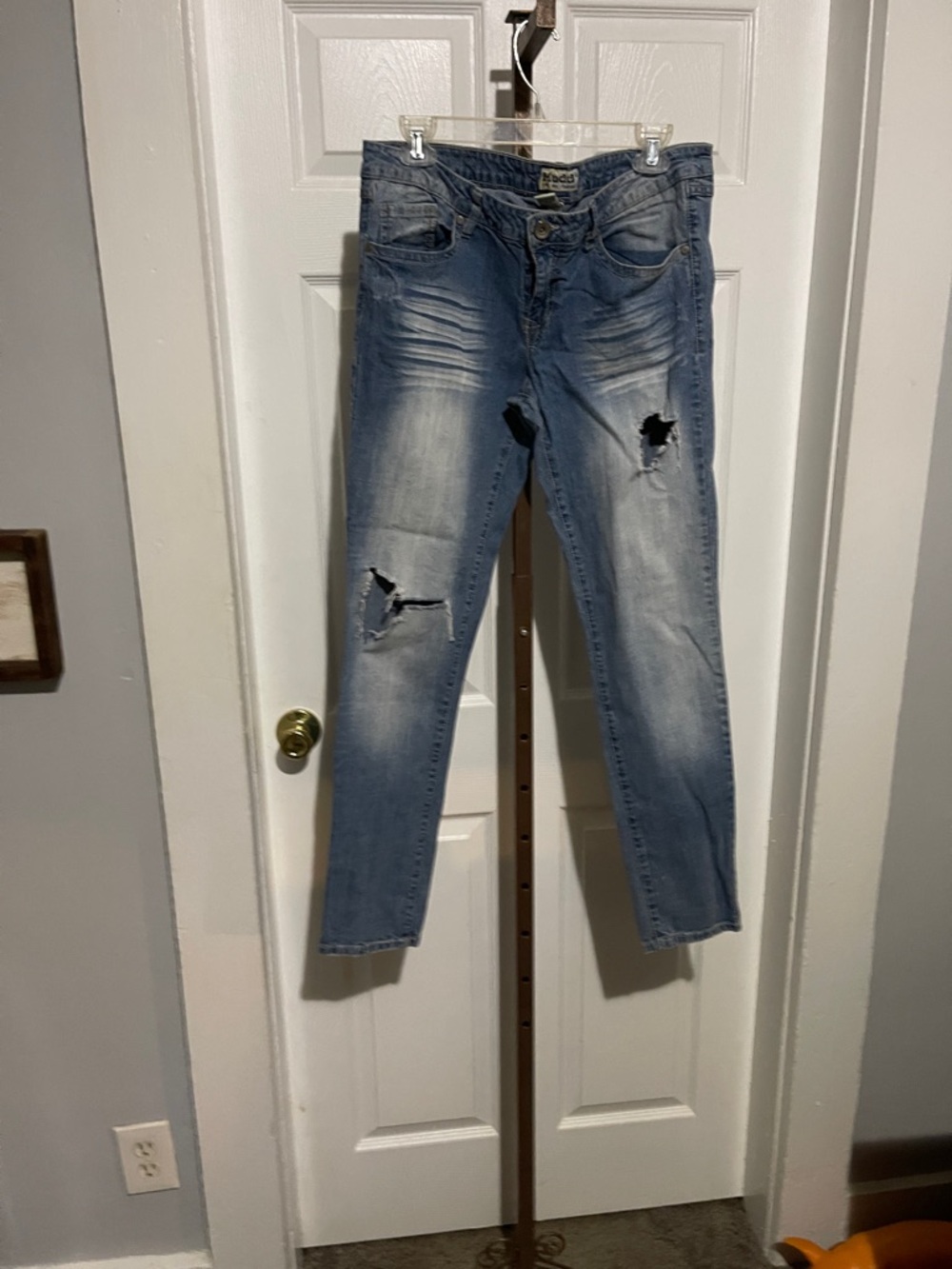 Mudd Light Blue Distressed Skinny Jeans